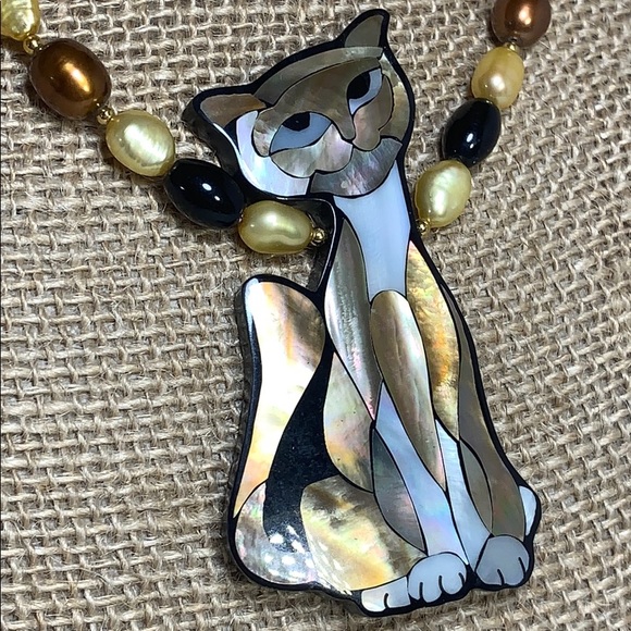 Lee Sands Lioness Necklace and Earring Set - Picture 2 of 6